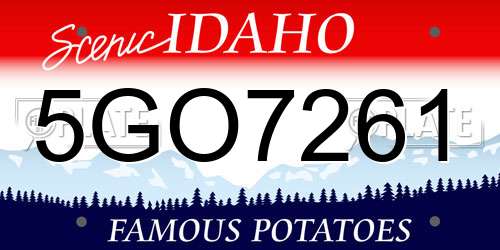 5GO7261 Idaho License Plate