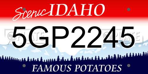 5GP2245 Idaho License Plate