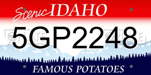 5GP2248 Idaho License Plate