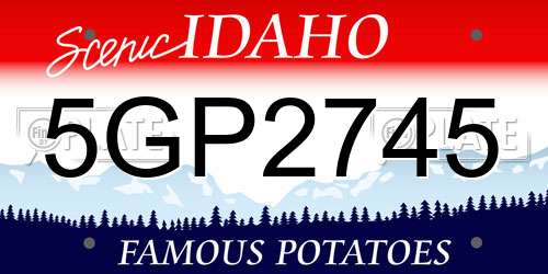 5GP2745 Idaho License Plate