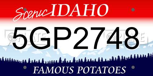 5GP2748 Idaho License Plate