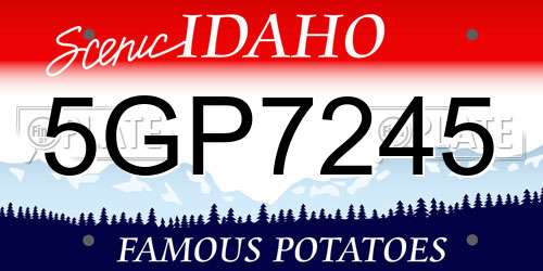 5GP7245 Idaho License Plate