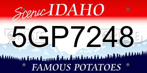 5GP7248 Idaho License Plate