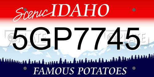 5GP7745 Idaho License Plate