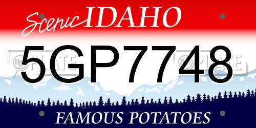 5GP7748 Idaho License Plate