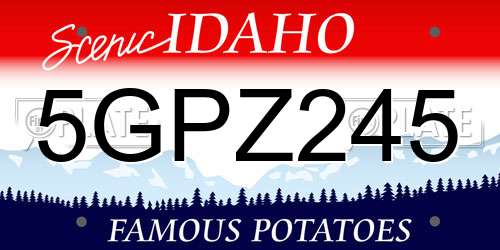5GPZ245 Idaho License Plate