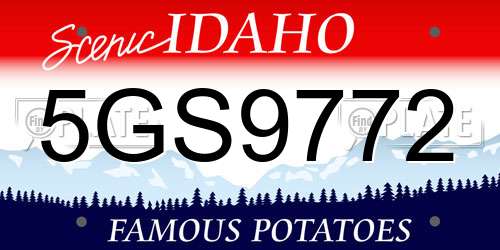 5GS9772 Idaho License Plate