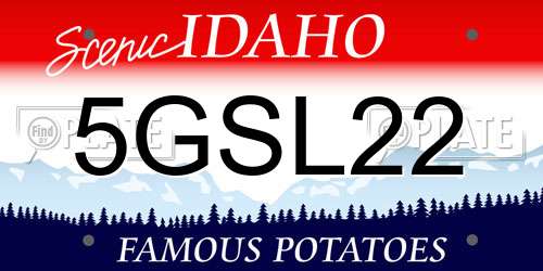 5GSL22 Idaho License Plate