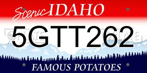 5GTT262 Idaho License Plate