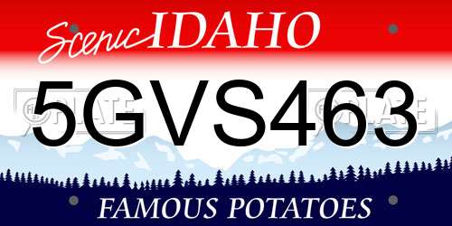 5GVS463 Idaho License Plate