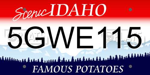 5GWE115 Idaho License Plate