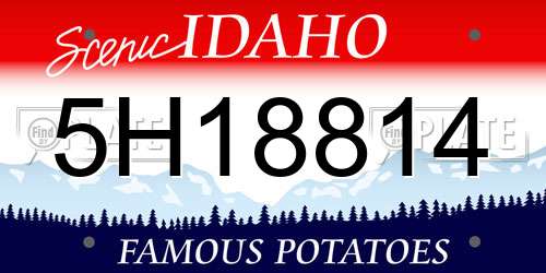 5H18814 Idaho License Plate