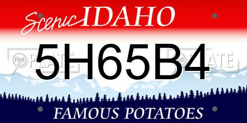 5H65B4 Idaho License Plate