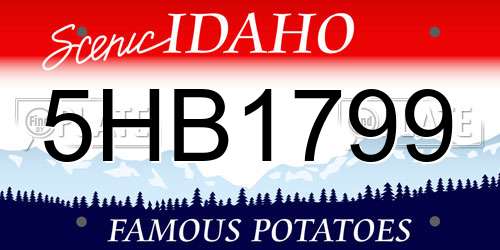 5HB1799 Idaho License Plate