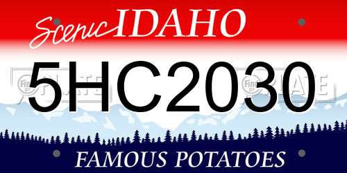 5HC2030 Idaho License Plate