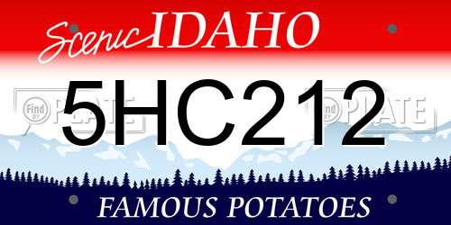 5HC212 Idaho License Plate