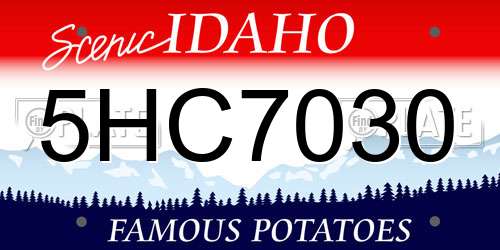 5HC7030 Idaho License Plate