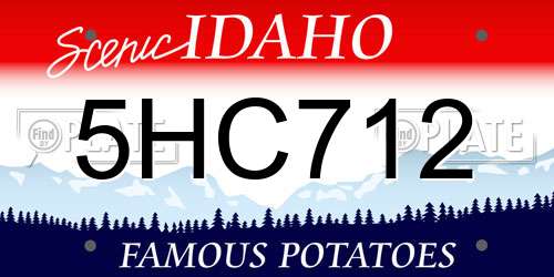 5HC712 Idaho License Plate