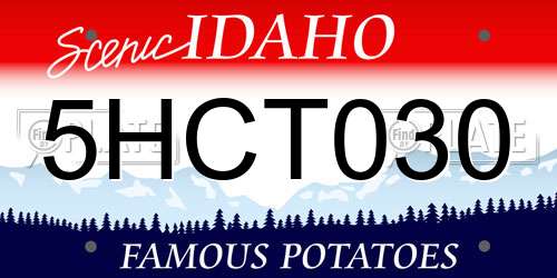 5HCT030 Idaho License Plate