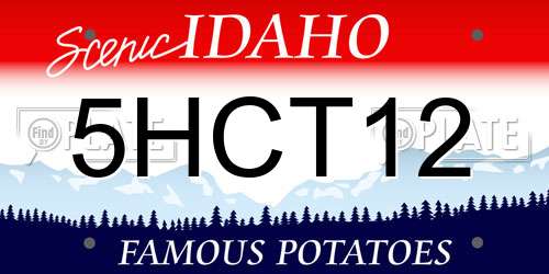 5HCT12 Idaho License Plate