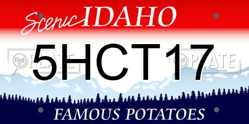 5HCT17 Idaho License Plate