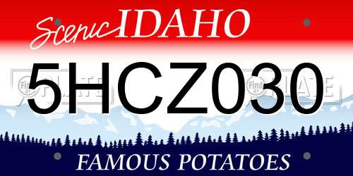 5HCZ030 Idaho License Plate