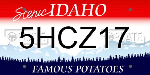 5HCZ17 Idaho License Plate