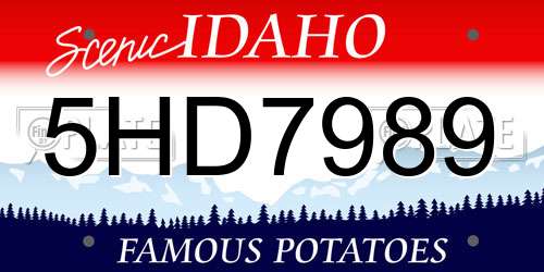 5HD7989 Idaho License Plate