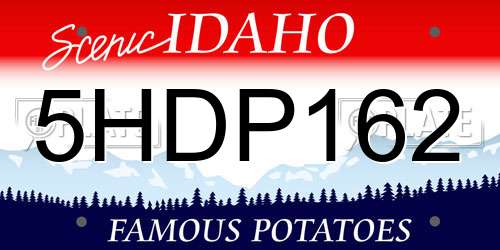 5HDP162 Idaho License Plate