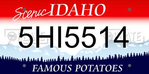 5HI5514 Idaho License Plate