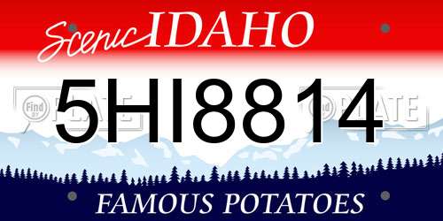 5HI8814 Idaho License Plate