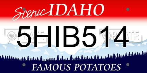 5HIB514 Idaho License Plate