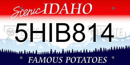 5HIB814 Idaho License Plate
