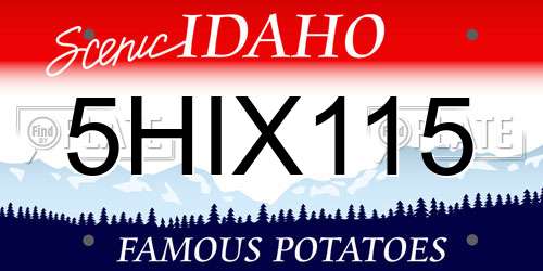 5HIX115 Idaho License Plate