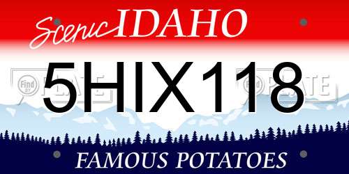 5HIX118 Idaho License Plate