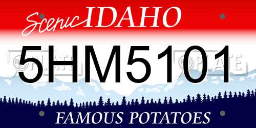 5HM5101 Idaho License Plate