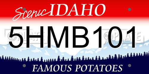 5HMB101 Idaho License Plate