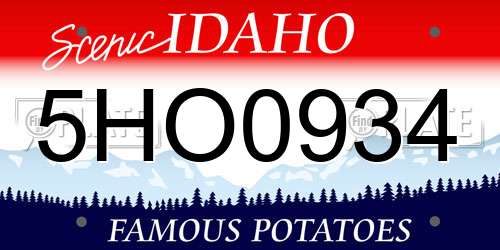 5HO0934 Idaho License Plate