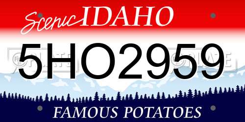 5HO2959 Idaho License Plate