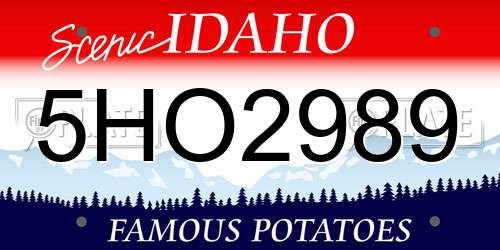 5HO2989 Idaho License Plate
