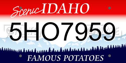 5HO7959 Idaho License Plate
