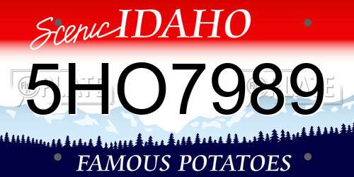 5HO7989 Idaho License Plate