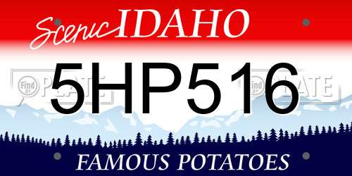 5HP516 Idaho License Plate