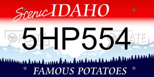 5HP554 Idaho License Plate