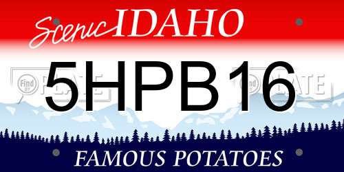 5HPB16 Idaho License Plate