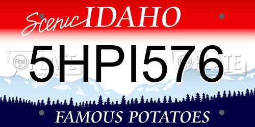 5HPI576 Idaho License Plate