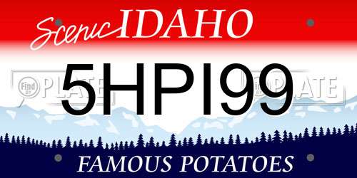 5HPI99 Idaho License Plate