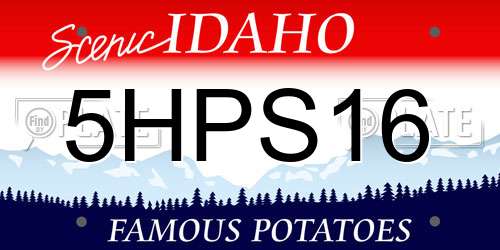 5HPS16 Idaho License Plate