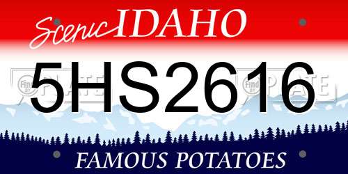 5HS2616 Idaho License Plate