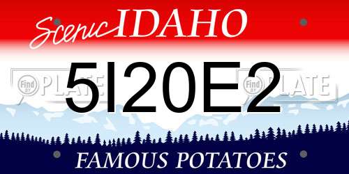 5I20E2 Idaho License Plate